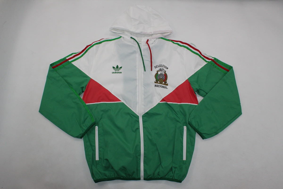AAA Quality Mexico 24/25 Wind Coat - White/Green